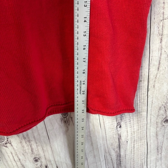Vintage American Flag Red Knit Sleeveless Sweater Top XL - Picture 5 of 7